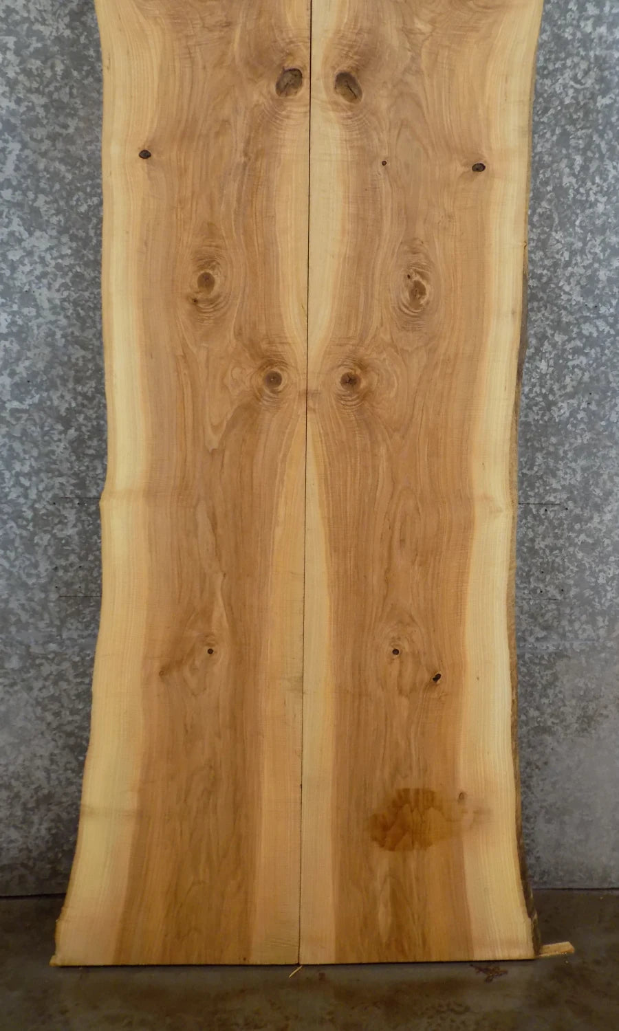 2- Live Edge Bookmatched Ash Dining/Conference Table Top Slab 20489-20490