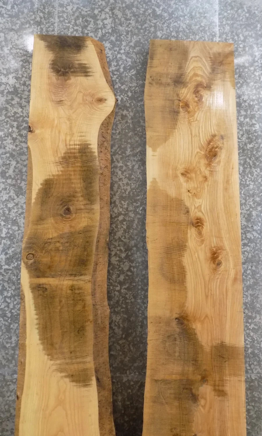 2- Live Edge Bookmatched Ash Dining/Conference Table Top Slab 20489-20490