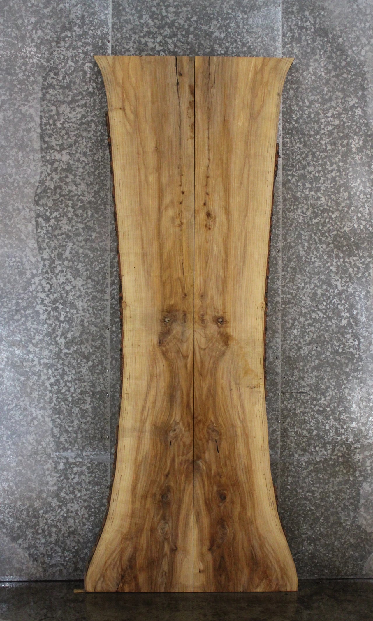 2- Ash Live Edge Book Match Dining Table/Bar Top Slabs 20493-20494