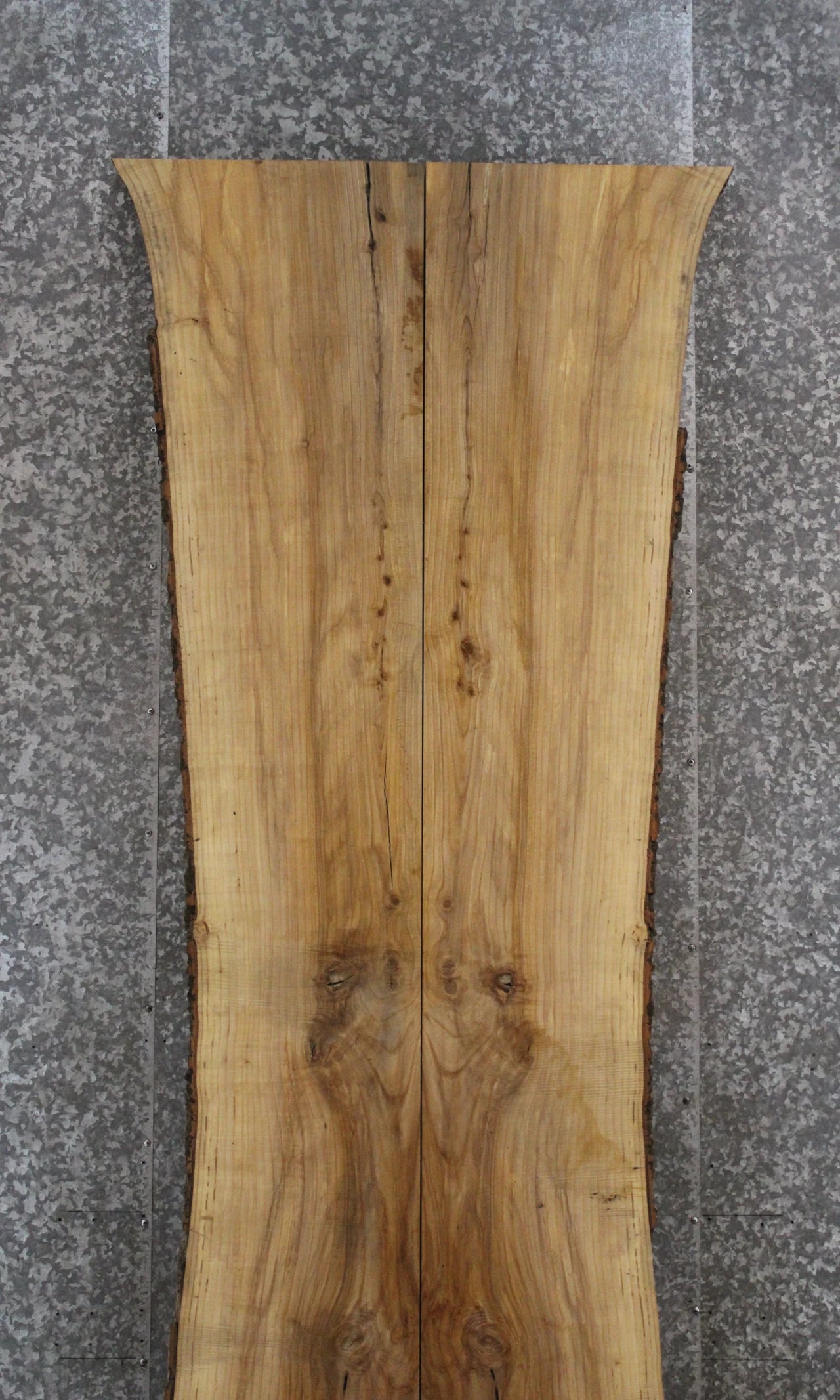 2- Ash Live Edge Book Match Dining Table/Bar Top Slabs 20493-20494