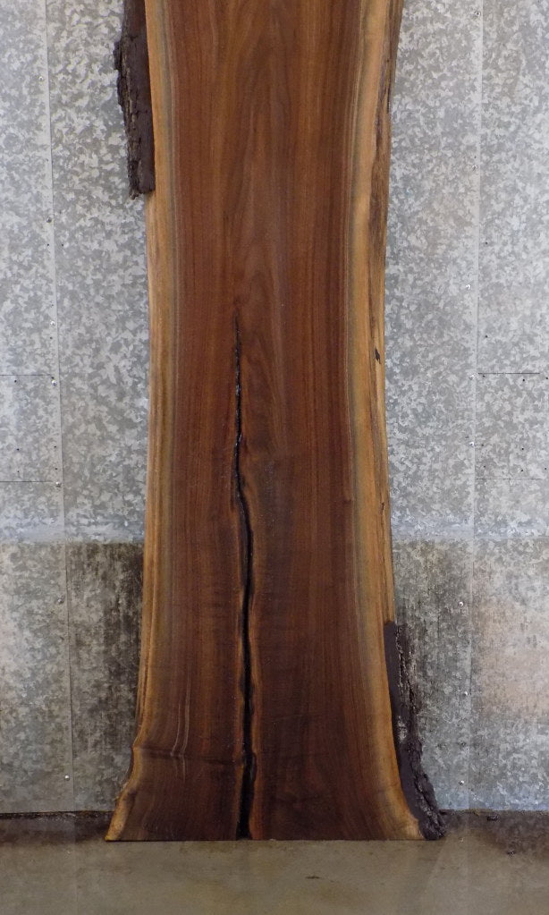 Highly Figured Black Walnut Live Edge Bar Top Wood Slab 20497