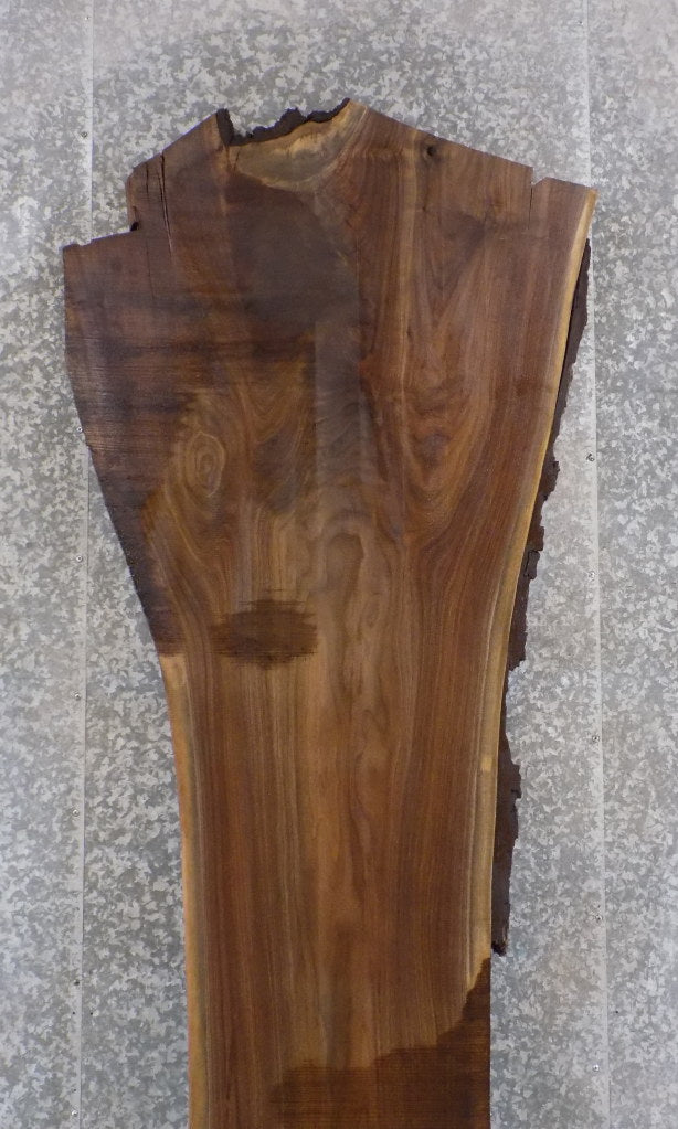 Highly Figured Black Walnut Live Edge Bar Top Wood Slab 20497