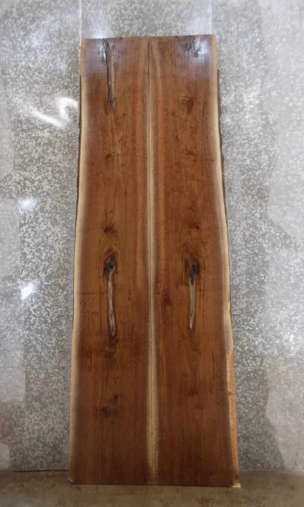 2- Live Edge Black Walnut Bookmatched Dining Table Top Slabs 20508-20509