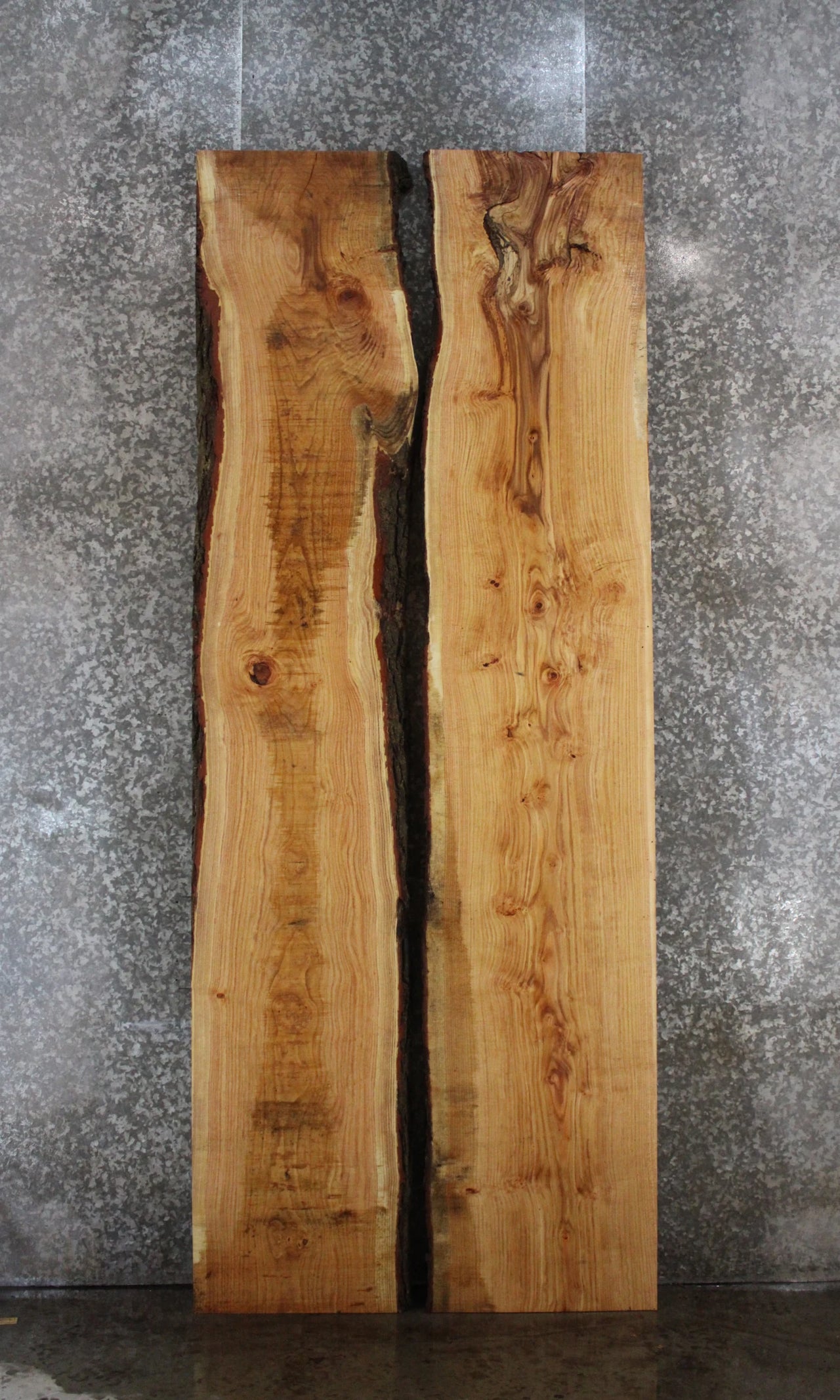 2- Locust Live Edge Book Match Table Top/Bar Top Slabs 20508-20509