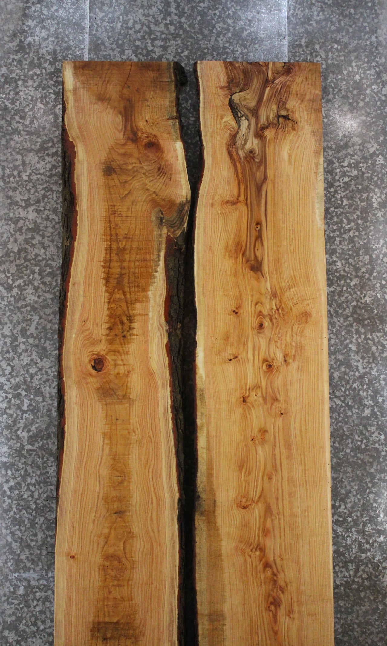 2- Locust Live Edge Book Match Table Top/Bar Top Slabs 20508-20509