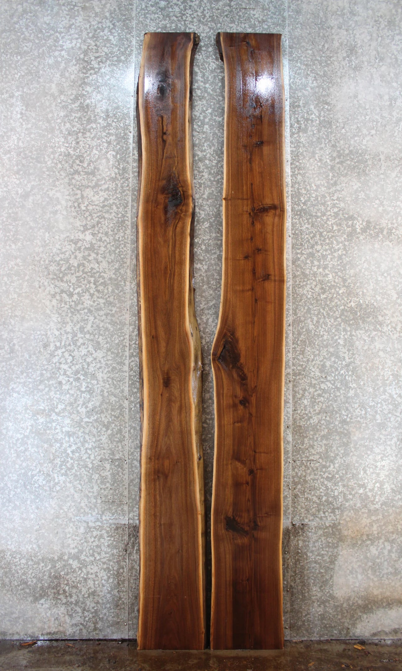 2- Live Edge Black Walnut River/Dining Table Top Slab 20513-20514
