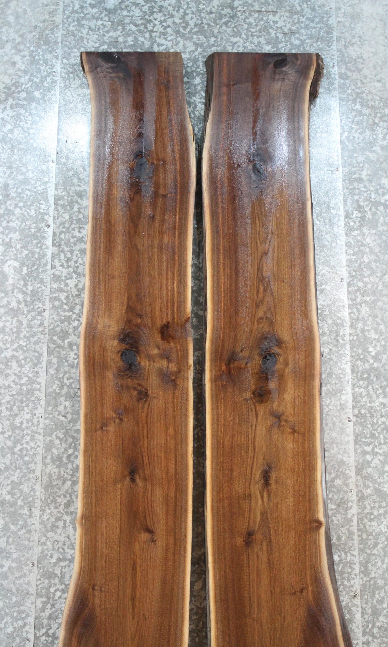 2- Live Edge Black Walnut River/Dining Table Top Slab 20513-20514