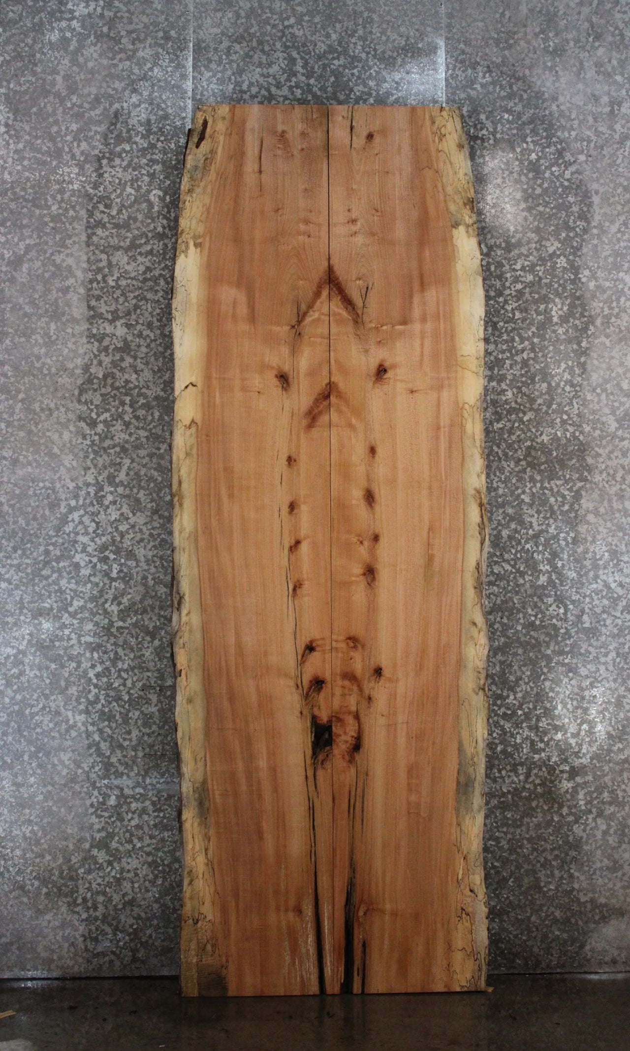 2- Spalted Maple Live Edge Book Match Dining Table/Bar Top Slabs 20513-20514