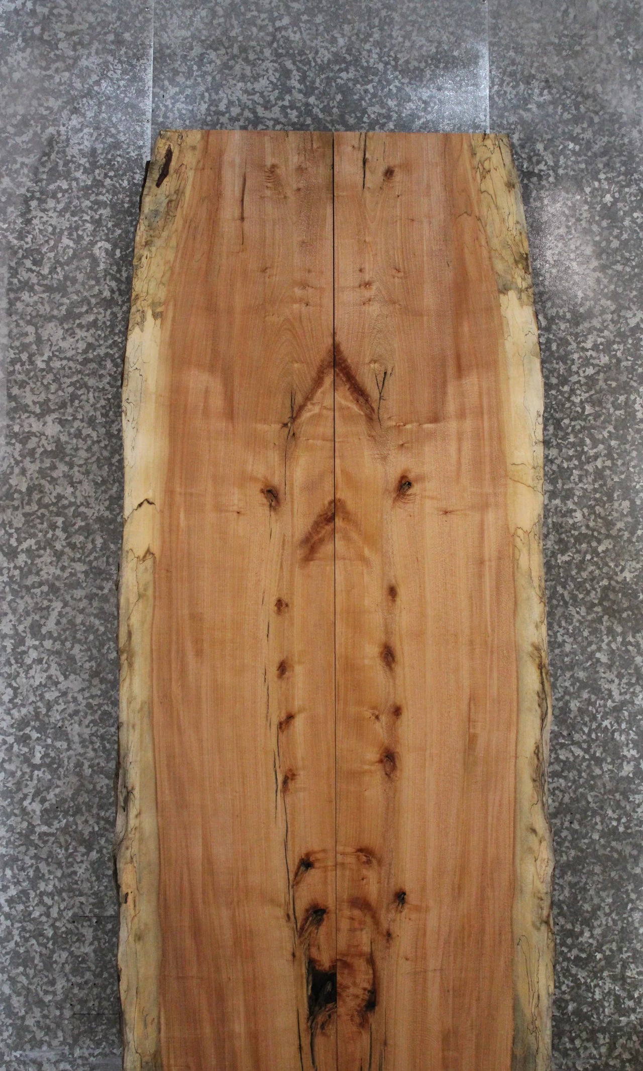 2- Spalted Maple Live Edge Book Match Dining Table/Bar Top Slabs 20513-20514