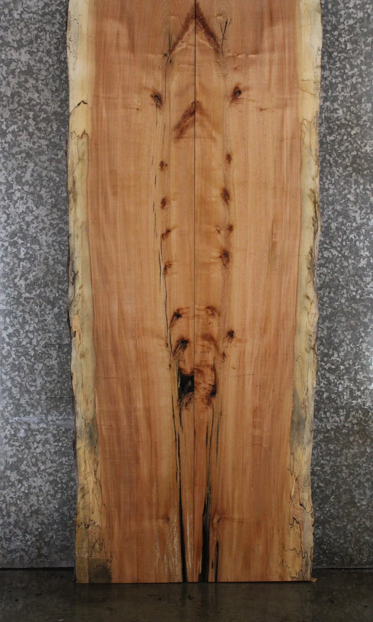 2- Spalted Maple Live Edge Book Match Dining Table/Bar Top Slabs 20513-20514