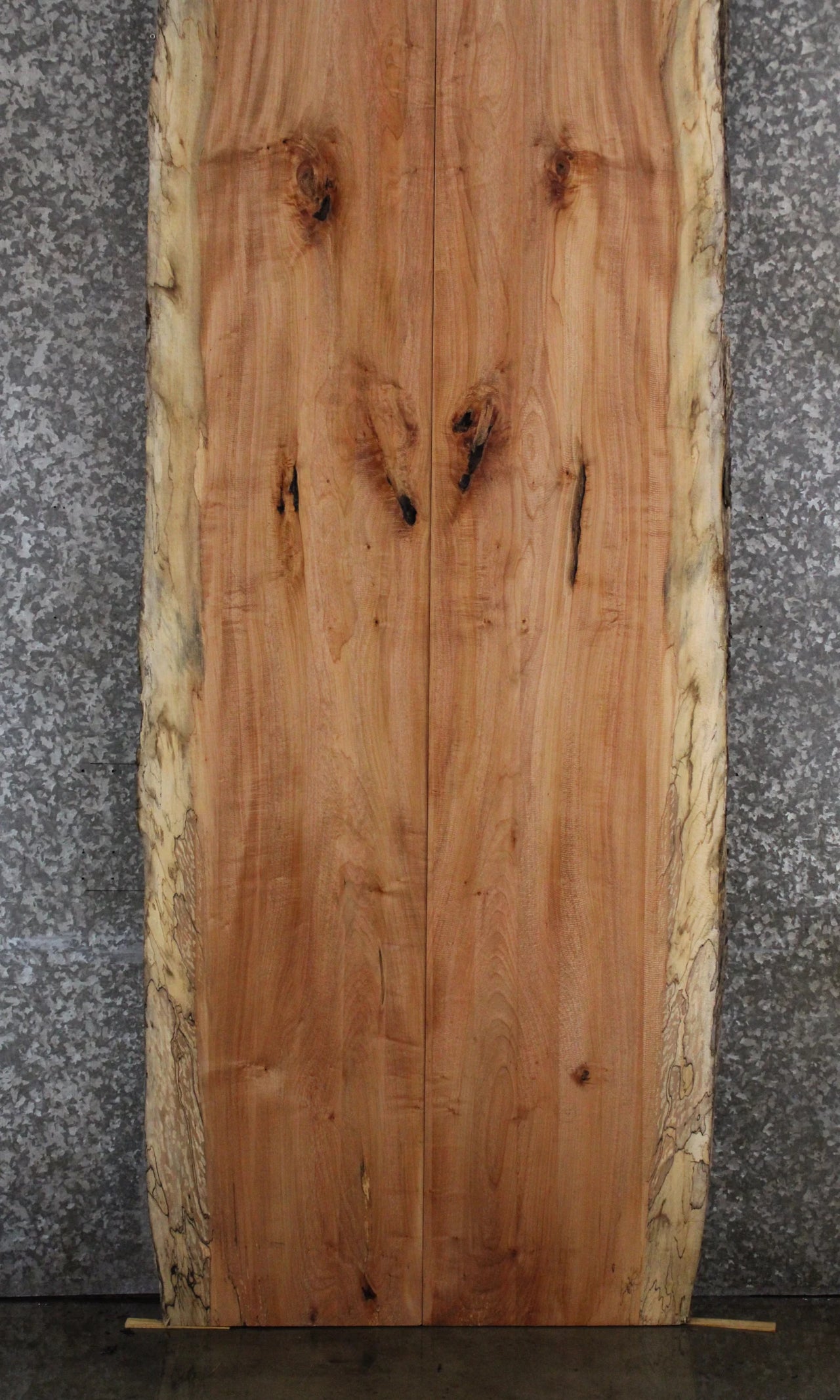 2- Spalted Maple Live Edge Book Match Dining Table/Bar Top Slabs 20515-20516