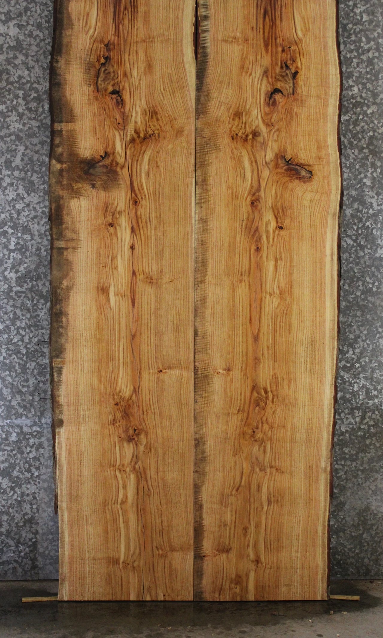 2- Locust Live Edge Book Match Dining Table/Bar Top Slabs 20521-20522