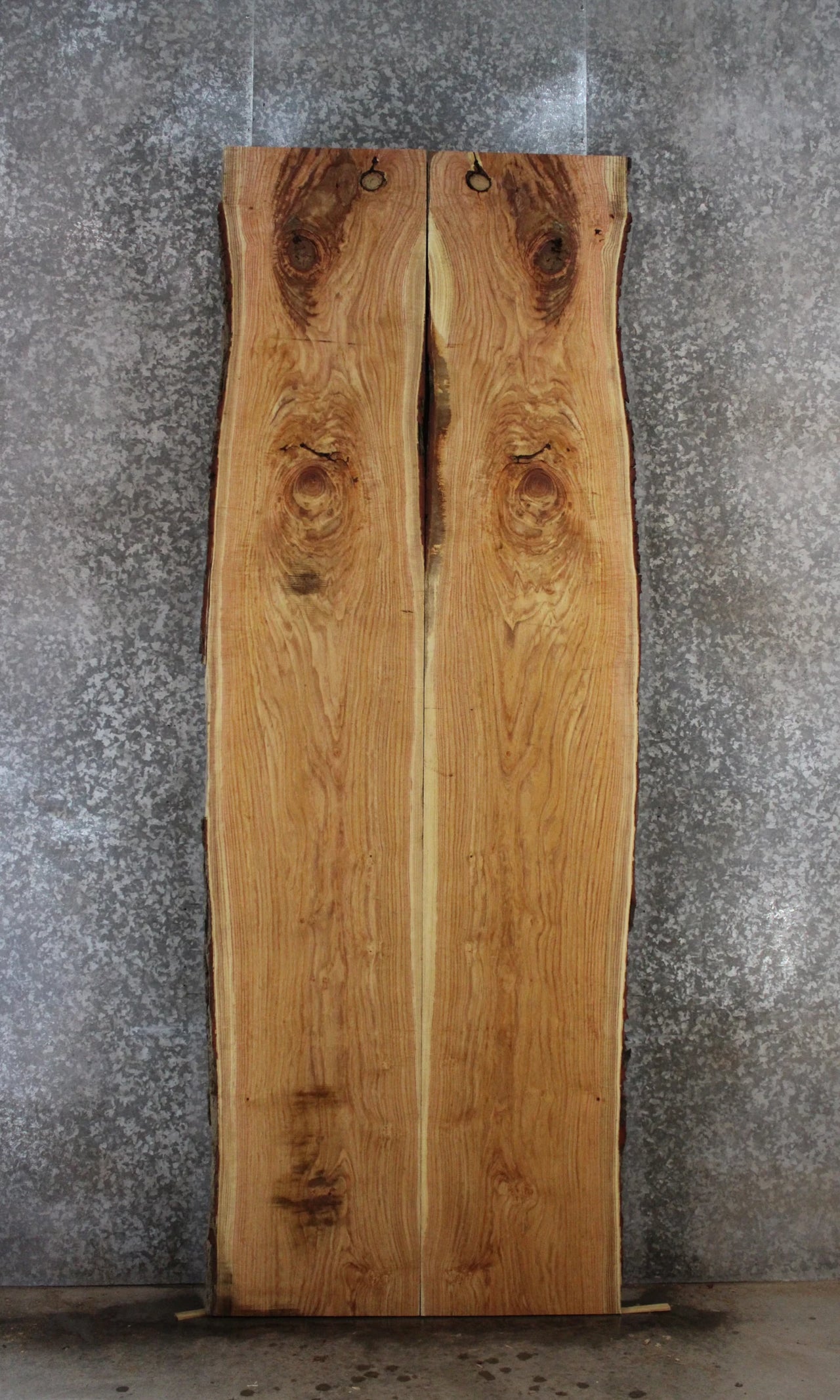 2- Locust Live Edge Book Match Dining Table/Bar Top Slabs 20523-20524