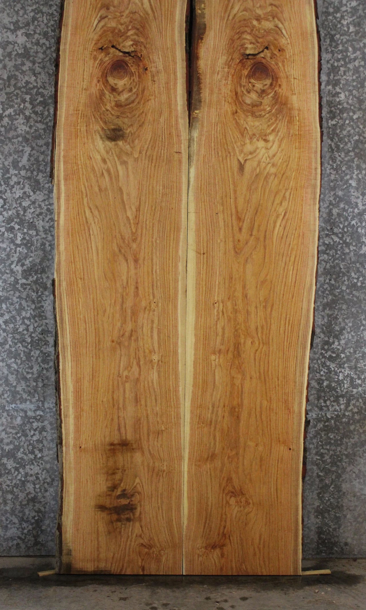 2- Locust Live Edge Book Match Dining Table/Bar Top Slabs 20523-20524