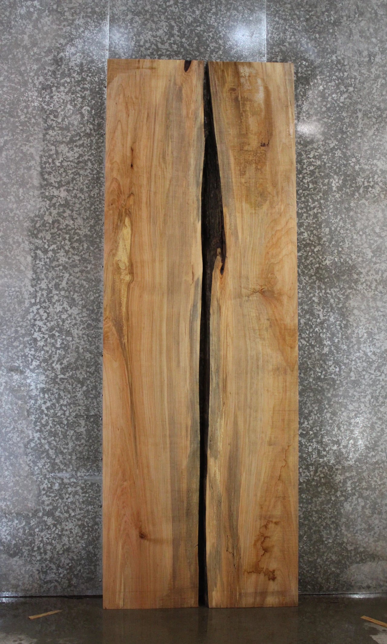 2- Spalted Maple Live Edge Book Match Dining Table Top 20525-20526