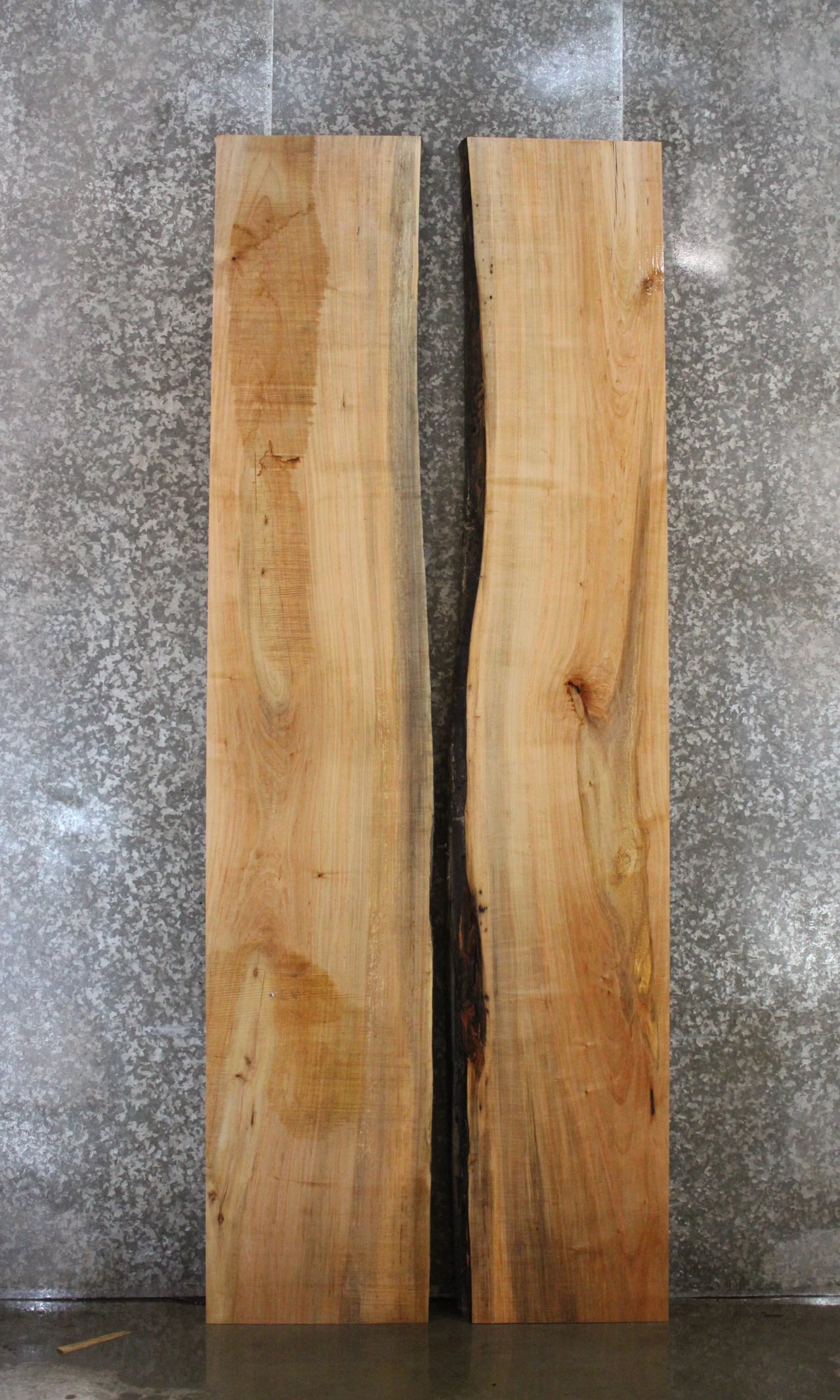 2- Maple Live Edge Book Match Dining Table Slabs 20527-20528