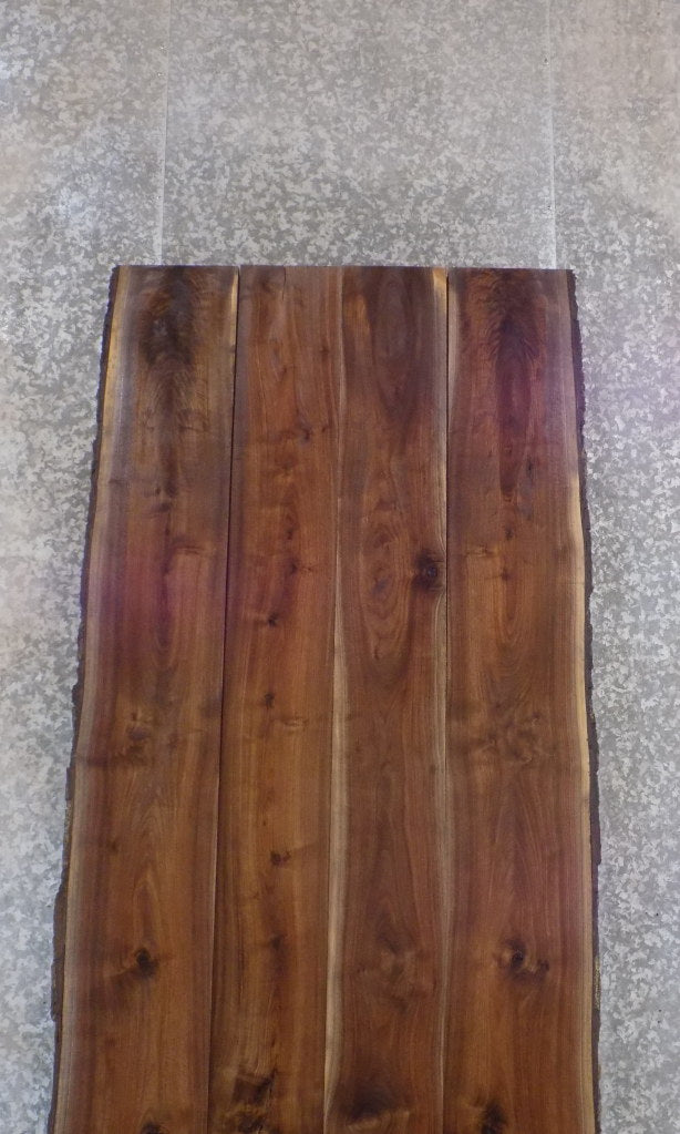 4- Live Edge Bookmatched Black Walnut Conference Table Top Slabs 20529-20532