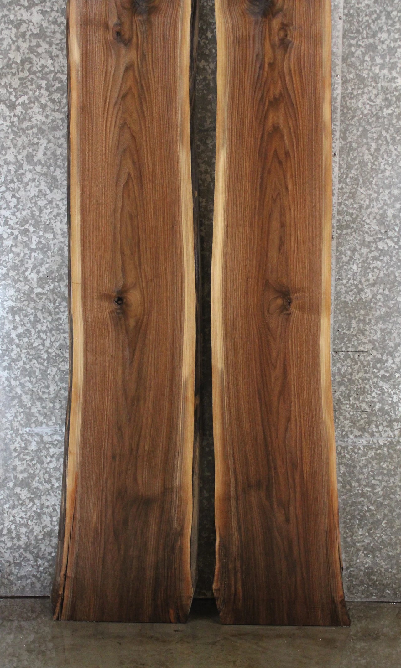 2- Black Walnut Live Edge Bookmatched River Table Top 20537-20538