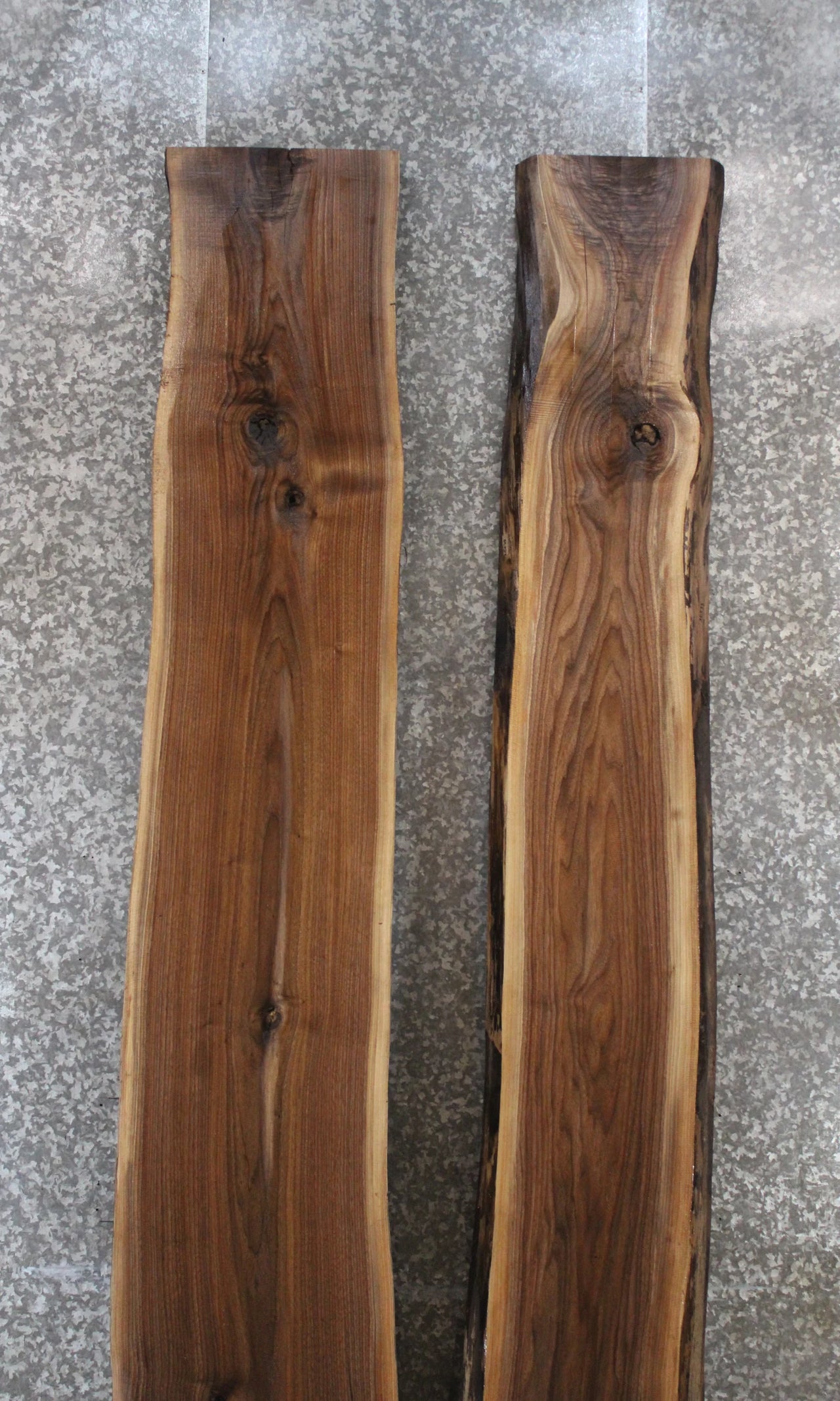 2- Black Walnut Live Edge Bookmatched River Table Top 20537-20538