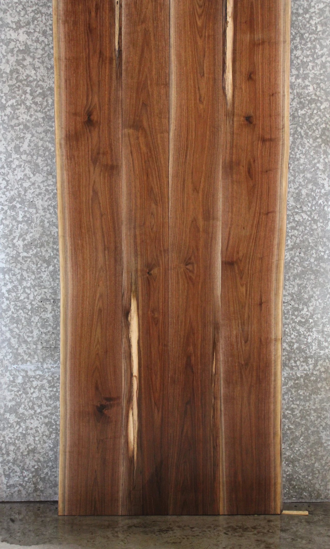 4- Black Walnut Live Edge Farmhouse Dining Table Top Slabs 20547-20548
