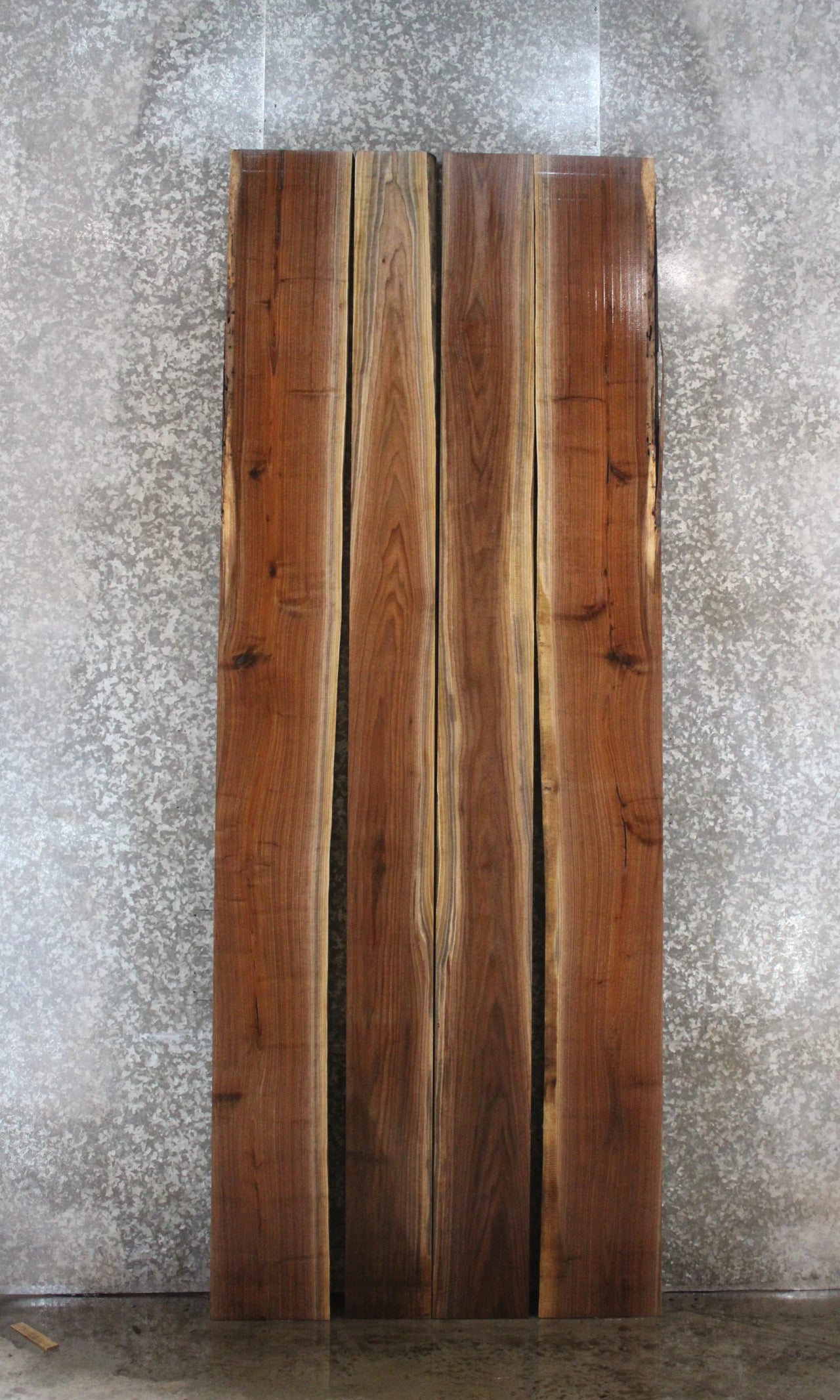 4- Black Walnut Live Edge Farmhouse Dining Table Top Slabs 20547-20548