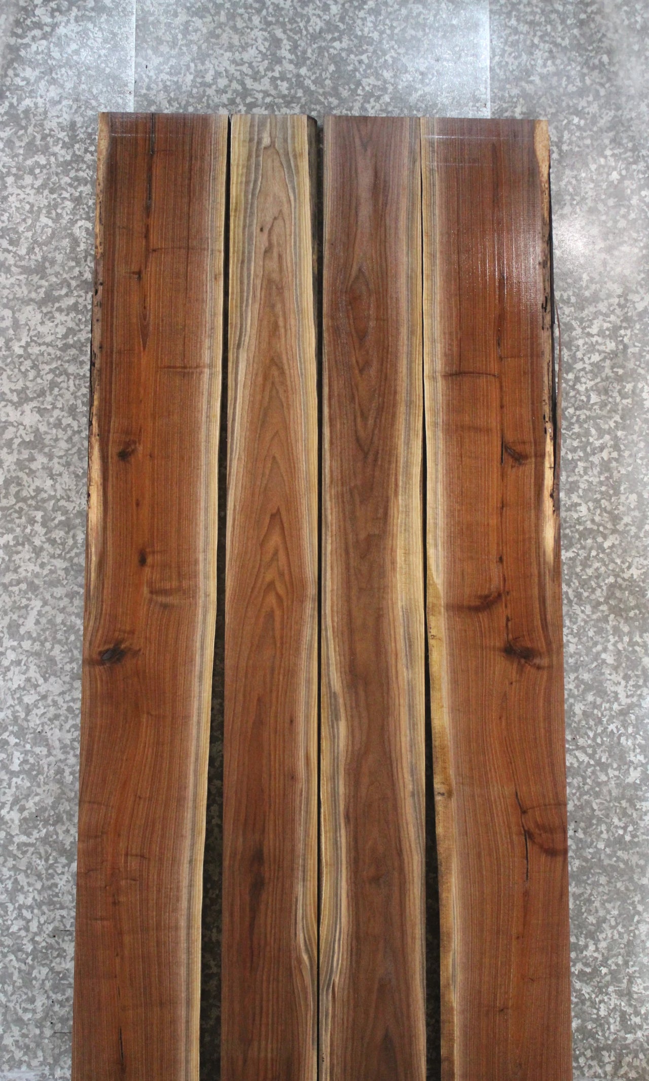 4- Black Walnut Live Edge Farmhouse Dining Table Top Slabs 20547-20548