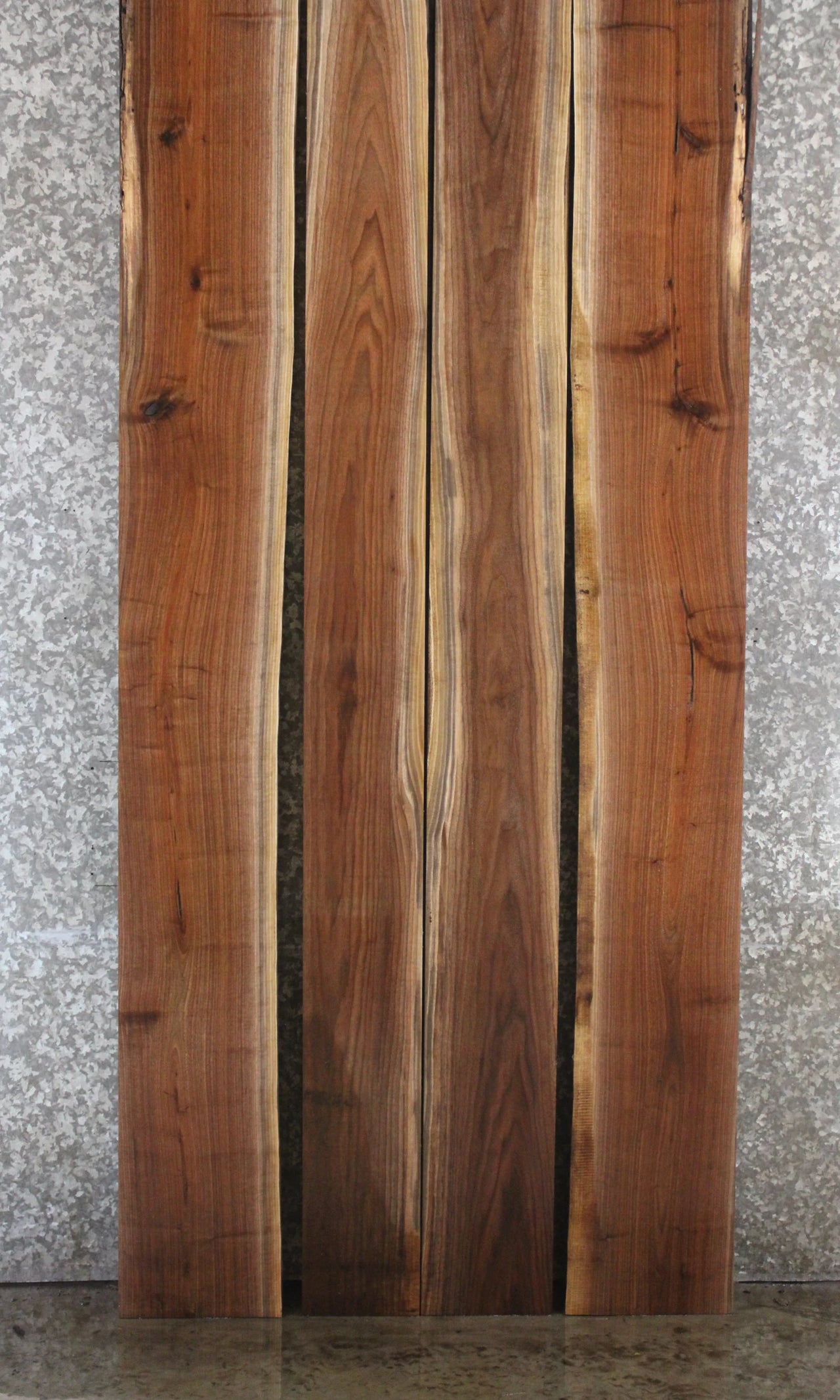 4- Black Walnut Live Edge Farmhouse Dining Table Top Slabs 20547-20548