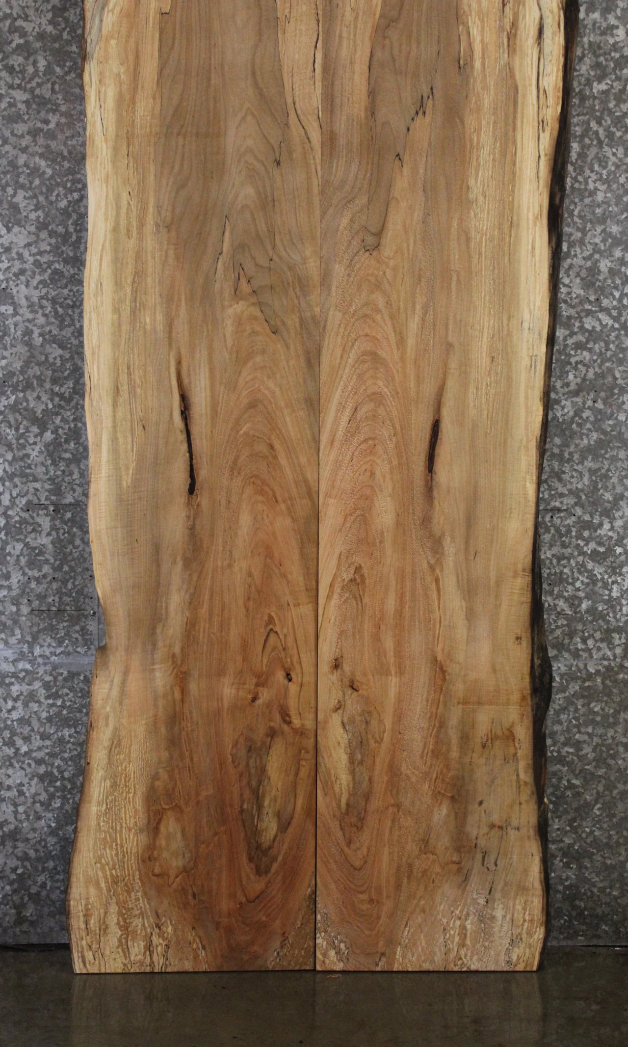 2- Spalted Maple Live Edge Book Match Dining Table Top 20549-20550