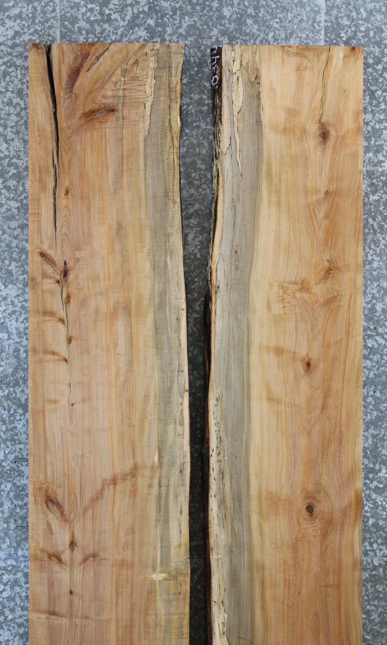2- Spalted Maple Live Edge Dining Table Top Slabs 20549-20550