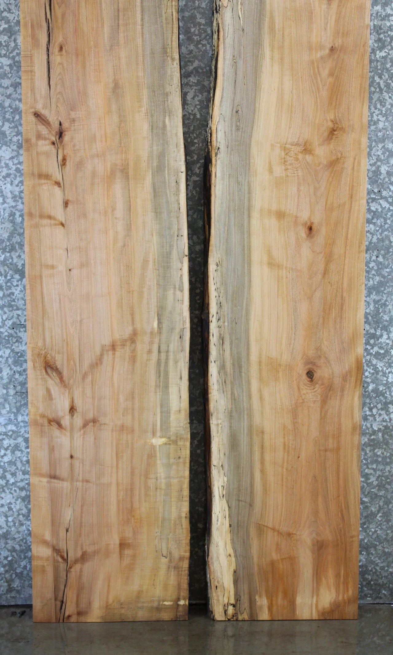 2- Spalted Maple Live Edge Dining Table Top Slabs 20549-20550