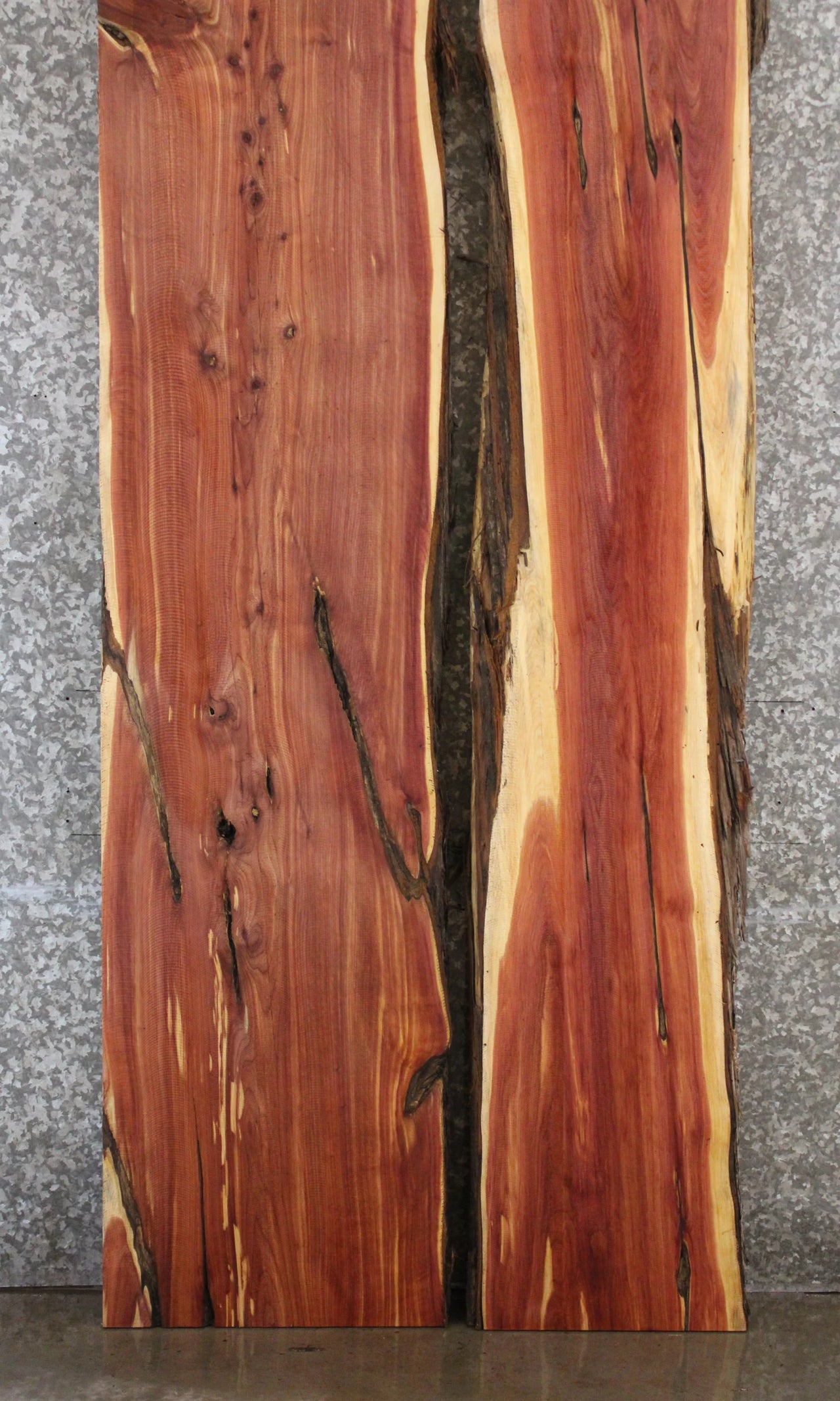 2- Rustic Red Cedar Live Edge Slabs, Counter Top Wood, Bar Top 20551,20558