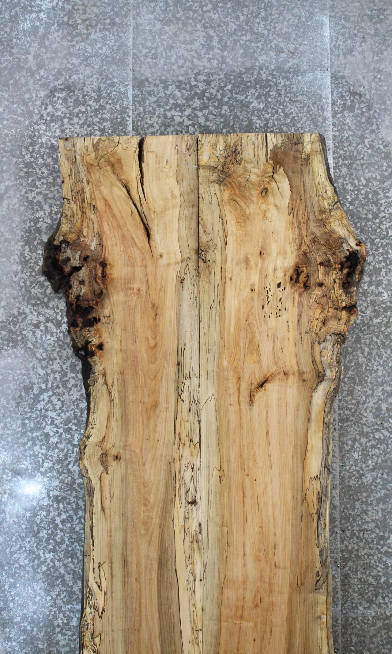 2- Live Edge Figured Maple Dining Table Top Slabs, Solid Wood 20559-20560