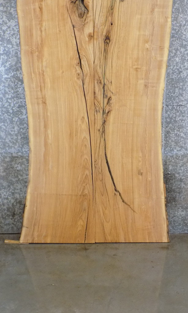 2- Live Edge Ash Rustic Dining Table Top Slabs, Office Desk Top 20564-20565