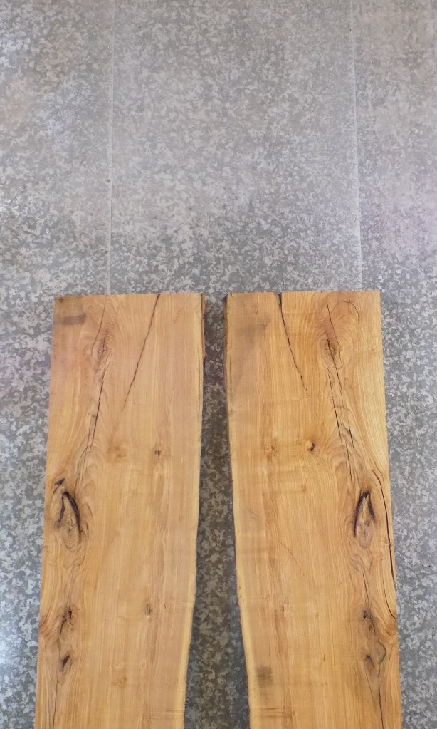 2- Live Edge Ash Rustic Dining Table Top Slabs, Office Desk Top 20564-20565
