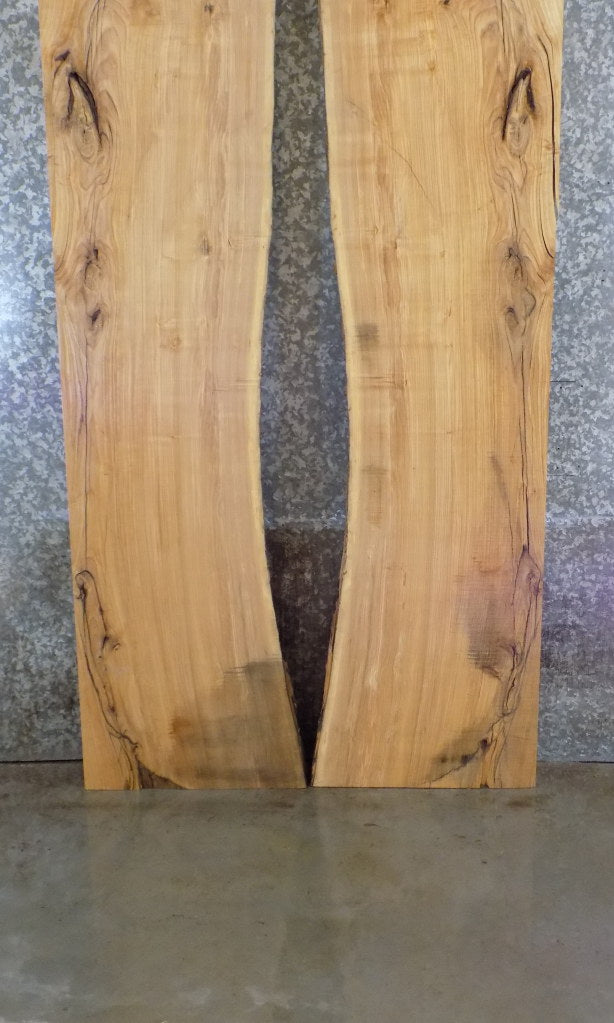 2- Live Edge Ash Rustic Dining Table Top Slabs, Office Desk Top 20564-20565