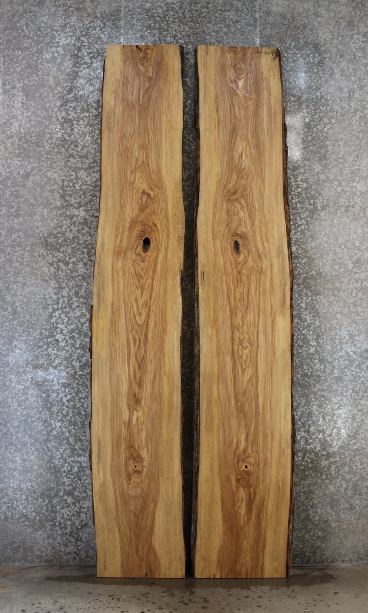 2- Thick Ash Live Edge Wood Slabs, Epoxy River Table Project 20566-20567