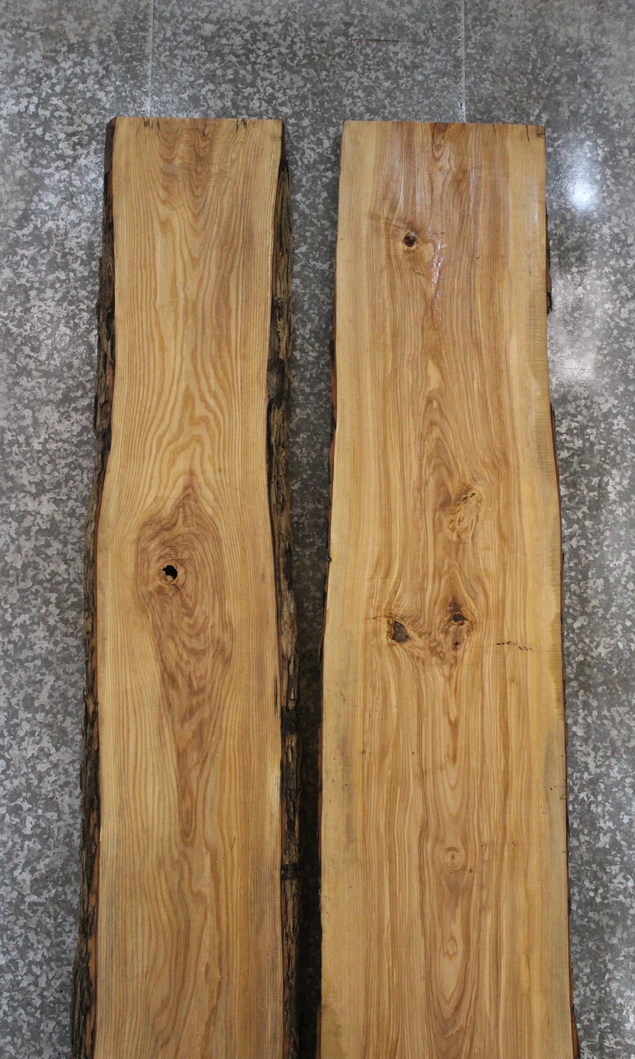 2- Thick Ash Live Edge Wood Slabs, Epoxy River Table Project 20566-20567