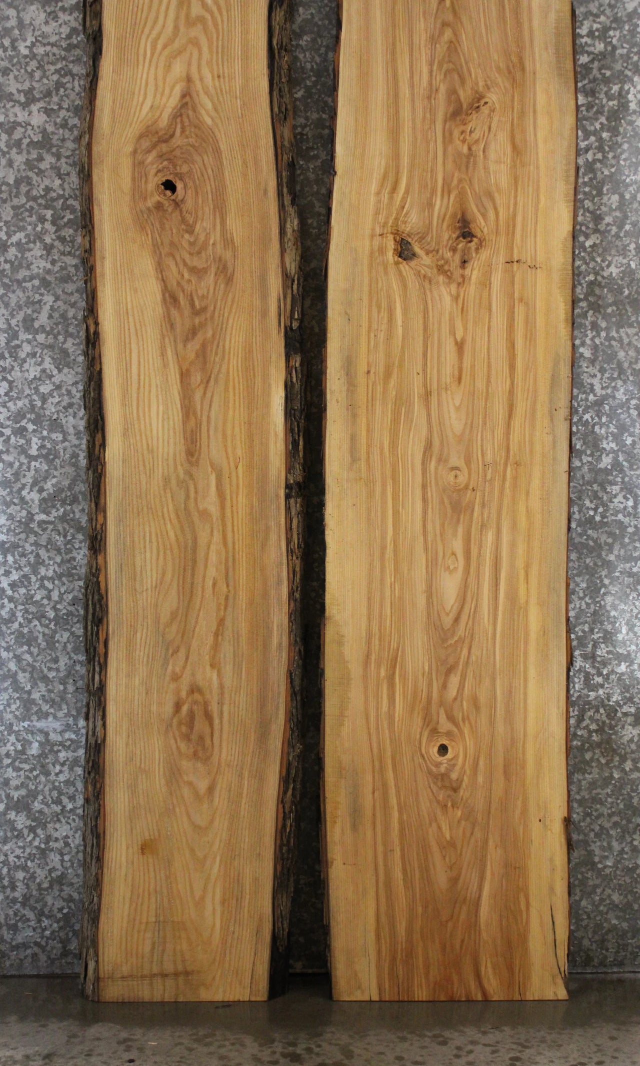 2- Thick Ash Live Edge Wood Slabs, Epoxy River Table Project 20566-20567