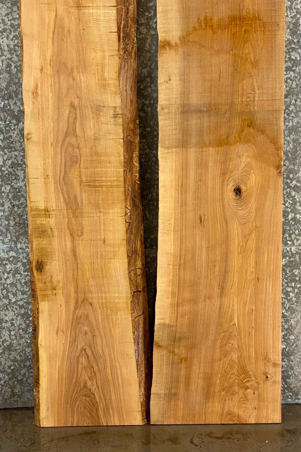 2- Live Edge Ash DIY Rustic Dining Room Table Set, Solid Wood 20568-20569