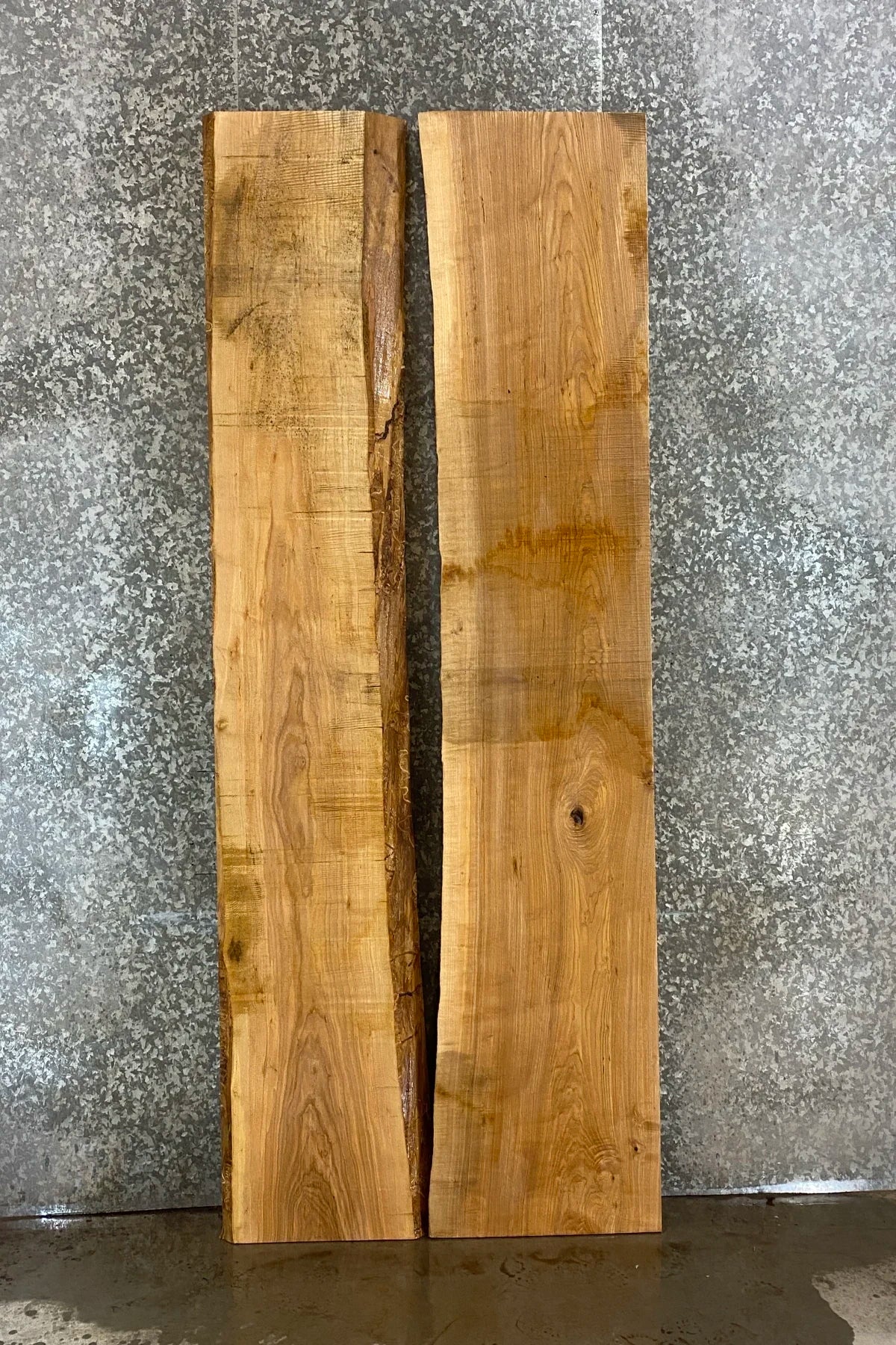 2- Live Edge Ash DIY Rustic Dining Room Table Set, Solid Wood 20568-20569