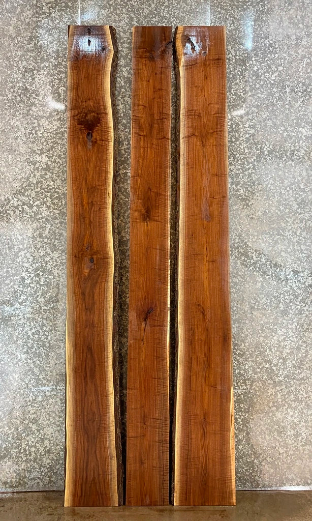 3- Live Edge Black Walnut Dining Table Top Slab Set, Conference 20574-20576