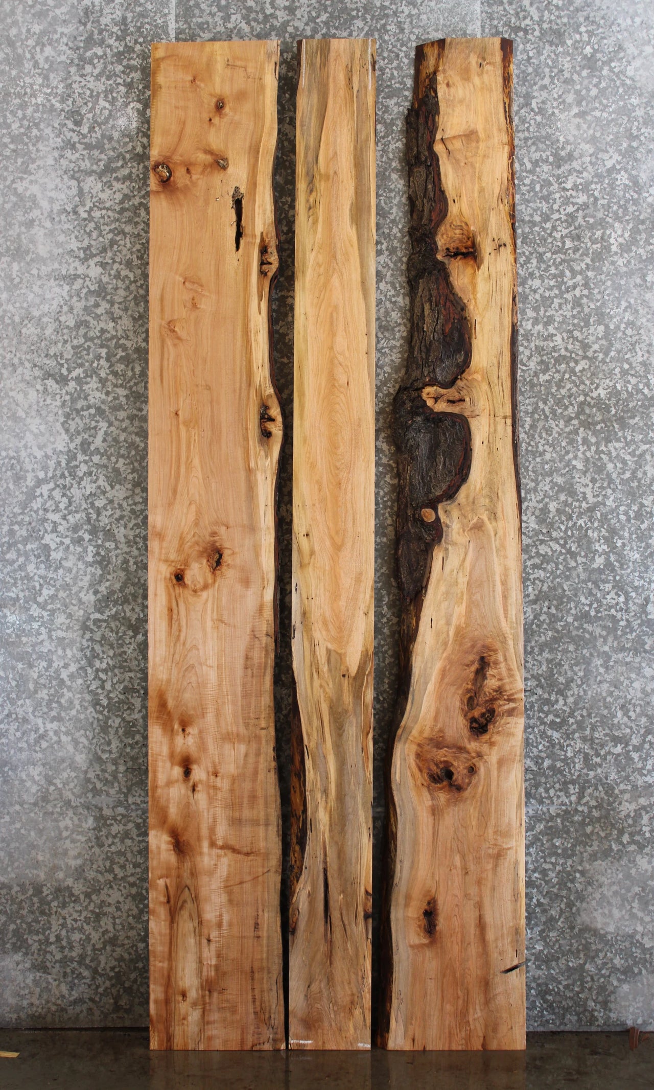 3- Live Edge Maple Dining Table Top or Conference Room Table Set 20581-20583