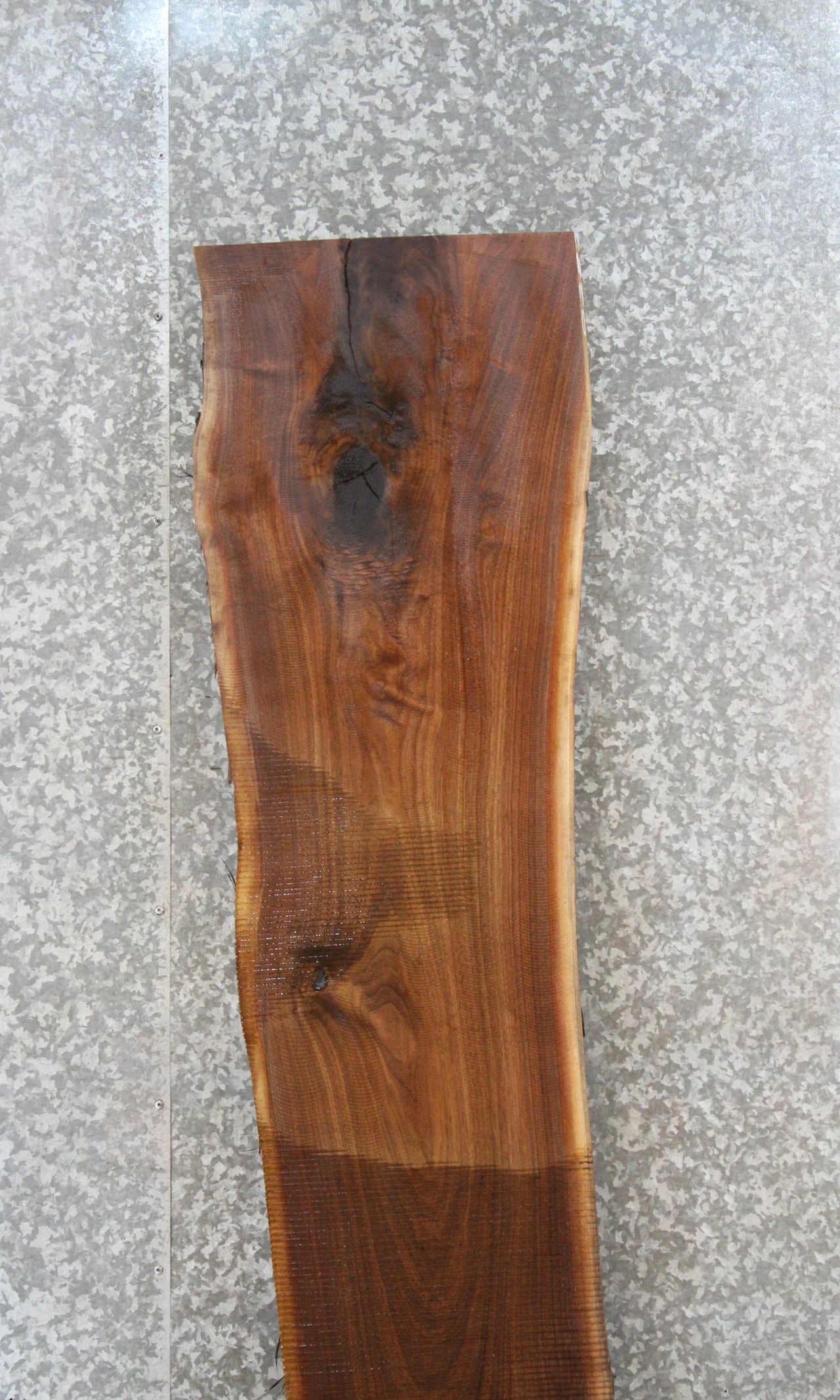 Live Edge Black Walnut, Salvaged Wood Bar Top Slab, Solid Wood 20584