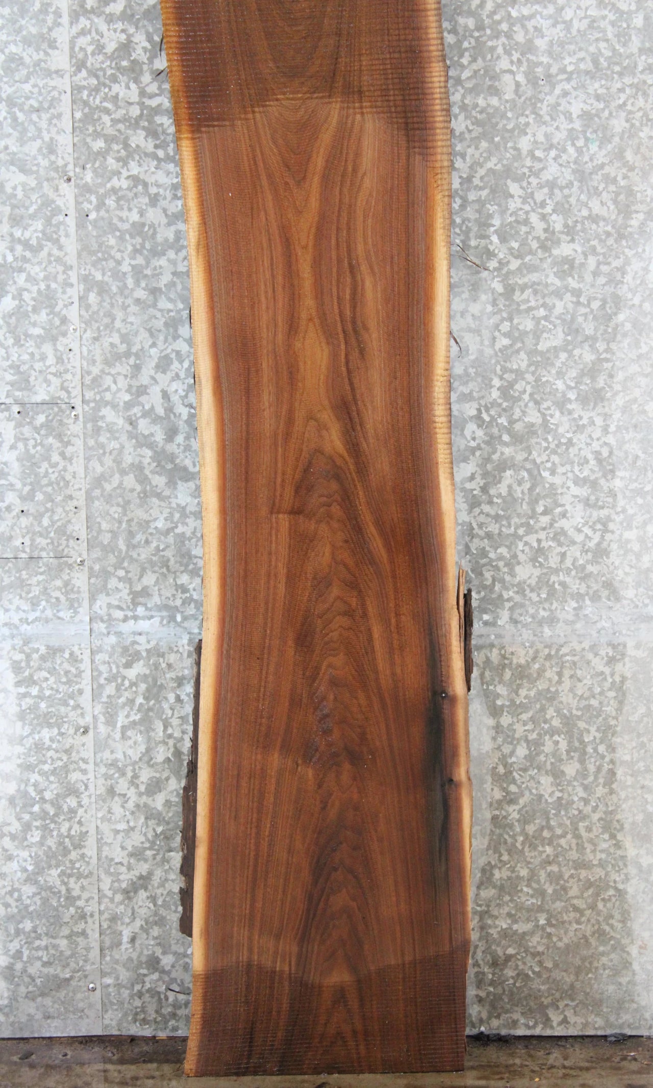 Live Edge Black Walnut, Salvaged Wood Bar Top Slab, Solid Wood 20584