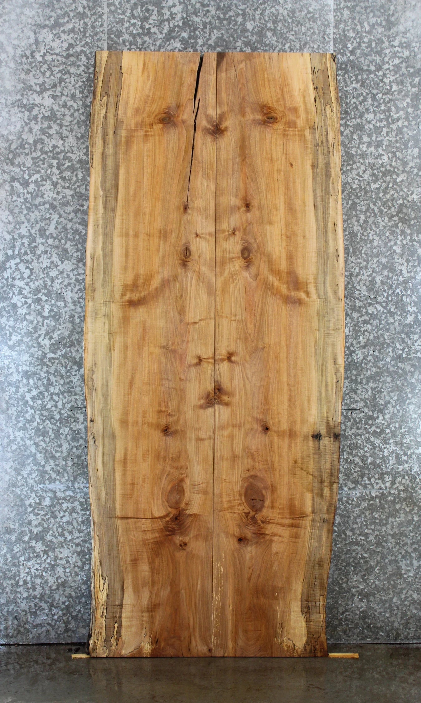 2- Spalted Maple Live Edge Dining Table Top, Bar Top Slabs 20585-20586
