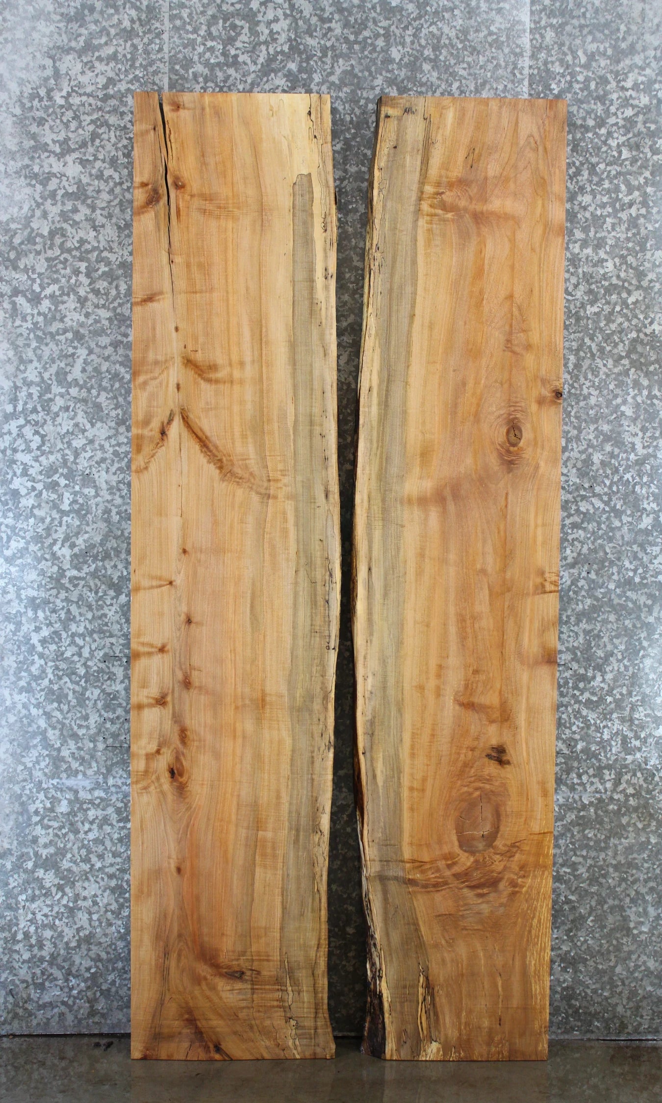 2- Spalted Maple Live Edge Dining Table Top, Bar Top Slabs 20585-20586