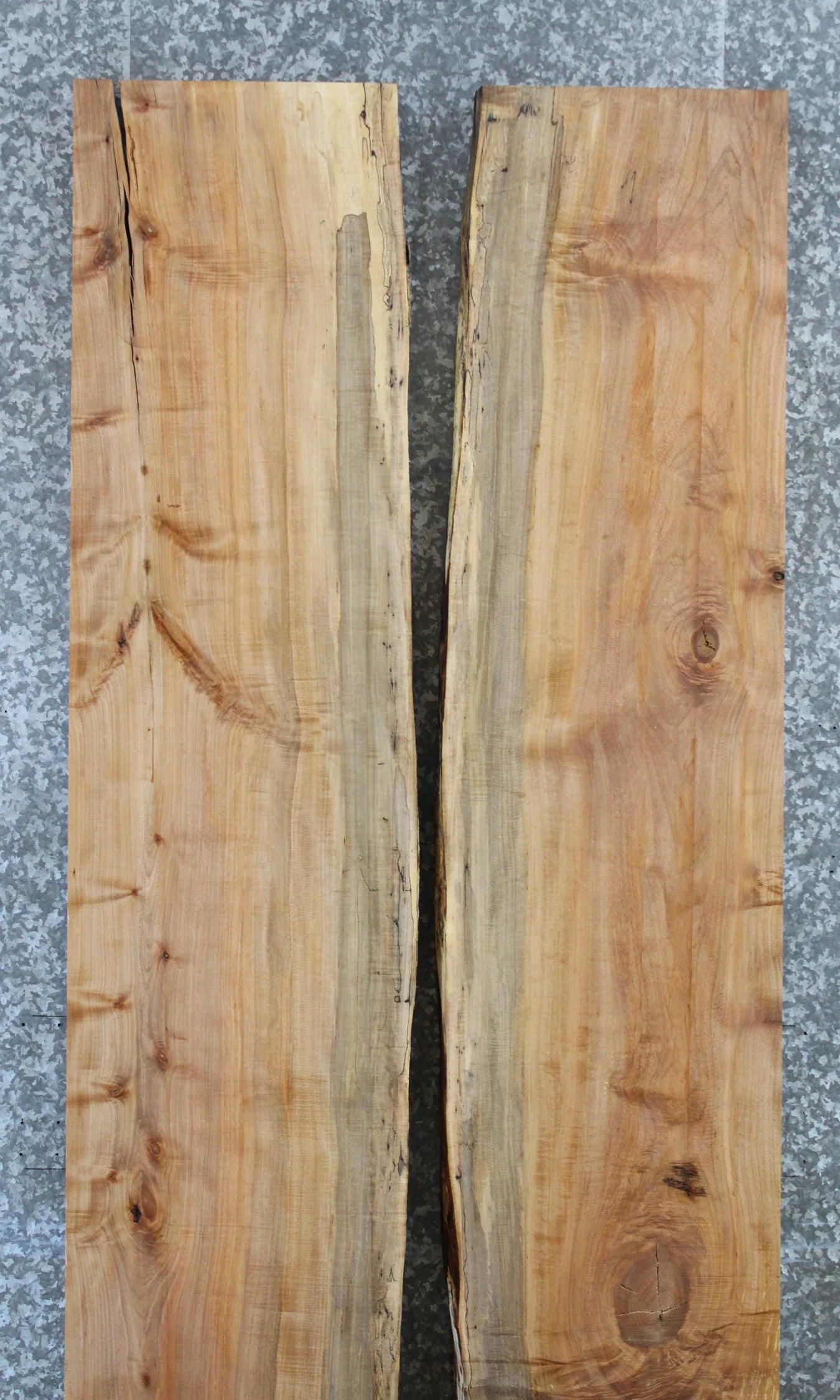 2- Spalted Maple Live Edge Dining Table Top, Bar Top Slabs 20585-20586