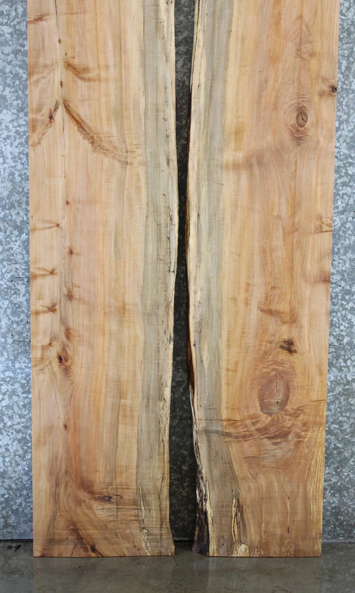 2- Spalted Maple Live Edge Dining Table Top, Bar Top Slabs 20585-20586