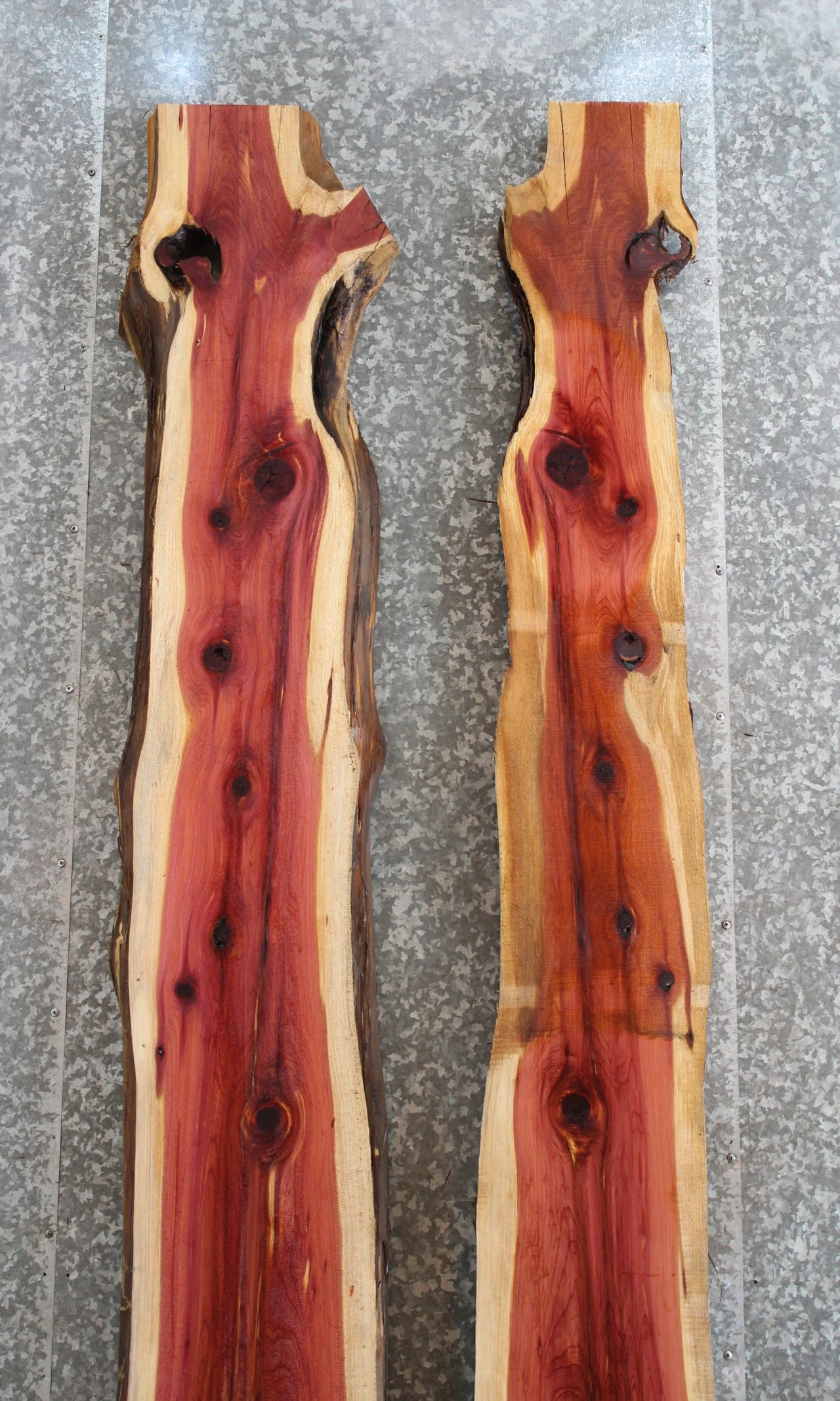 2- Live Edge Red Cedar Bar Tops/River Table Top 20593-20594