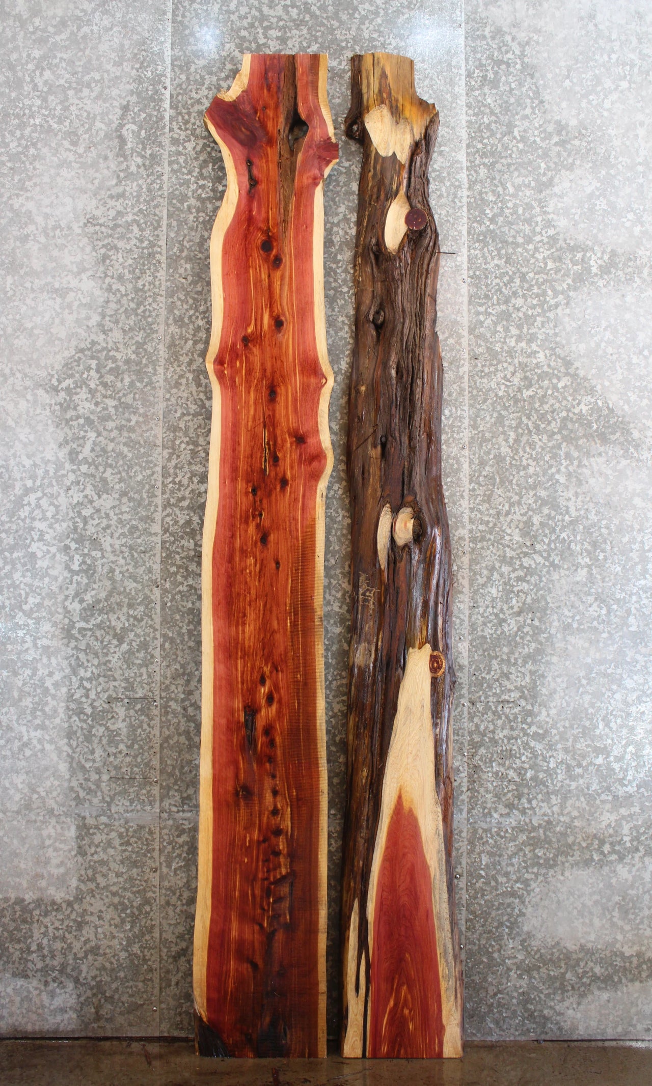 2- Live Edge Red Cedar Bar Tops/River Table Top 20593-20594